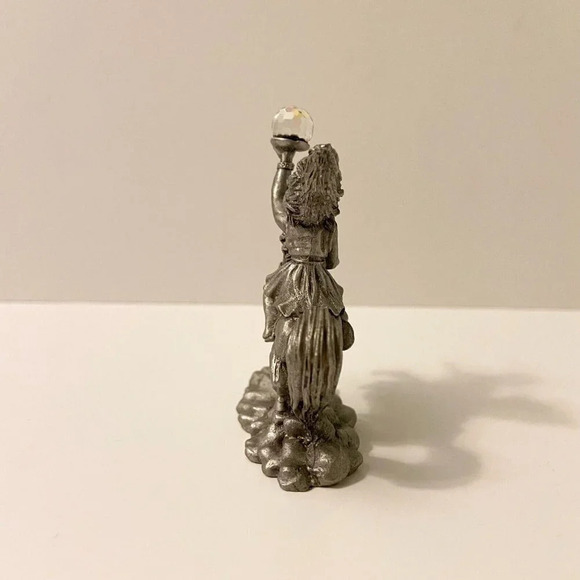 Vintage 1987 Spoontiques Pewter Unicorn Crystal Glass Sphere 3 Inch Figurine - Picture 7 of 12